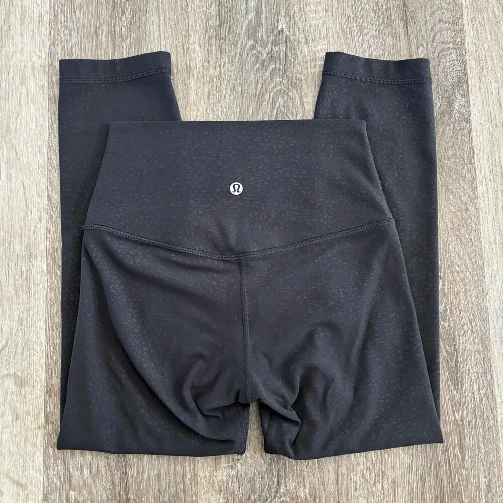 Lululemon Align Crop *21” Polar Shift Emboss Black - Size: 4 - Picture 10 of 11